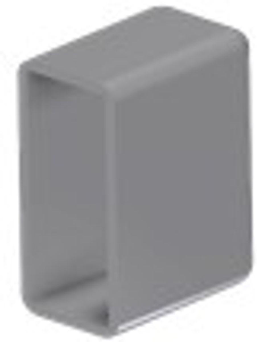 Endepropper i grå plast, til JBM EU DIN 10x25 mm. kulisseskinner